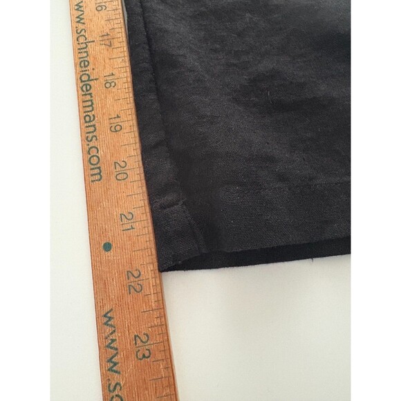 Joie Linen Blend Pants Size Large Black Wide Leg Cropped Lagenlook Pockets - Picture 12 of 15